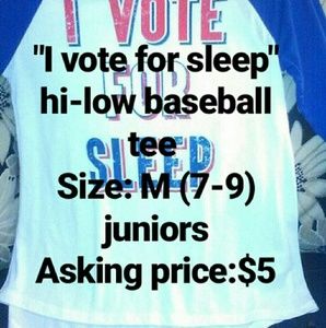 A high low baseball tee